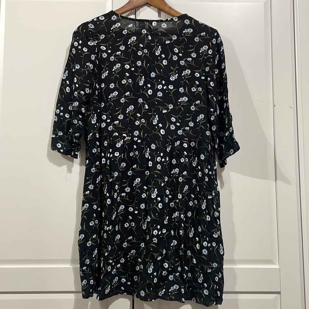NWT H&M Floral Print Button Down Dress / Extra Long Top